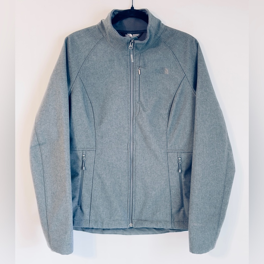 The North Face Windwall Women’s Dark Gray Full-Zip Performance Jacket Charcoal L